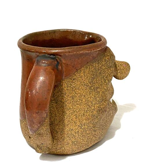 Vintage Studio Art Pottery Ugly Face Coffee Tea Mug Funny Whimsical - Picture 6 of 9